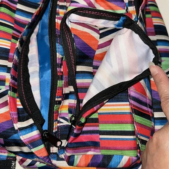 Kavu Red and Pink Backpack Vibrant Geometric Design used ones - Picture 8 of 9